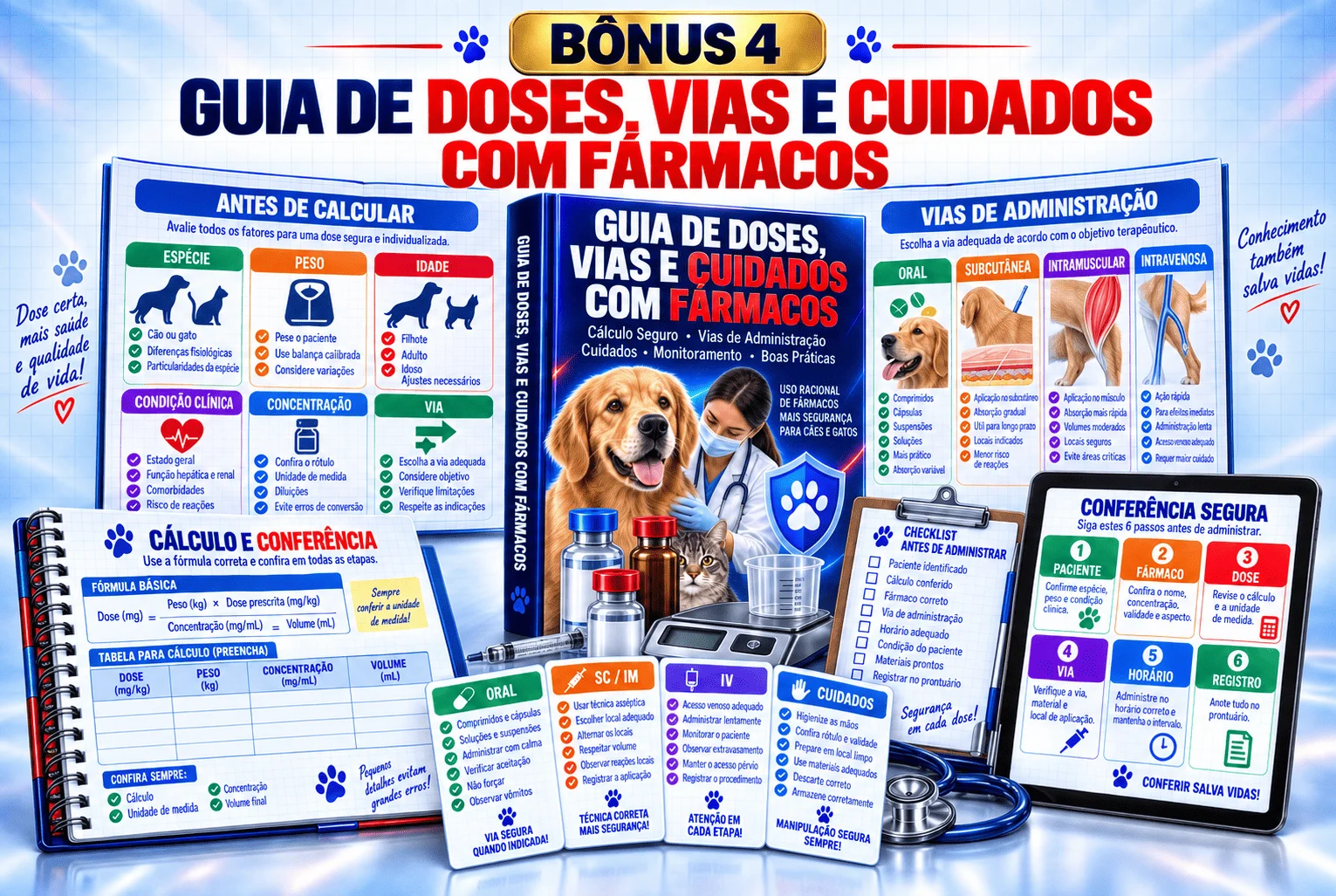 Guia Visual de Doses, Vias e Cuidados com Fármacos de Sedação e Anestesia