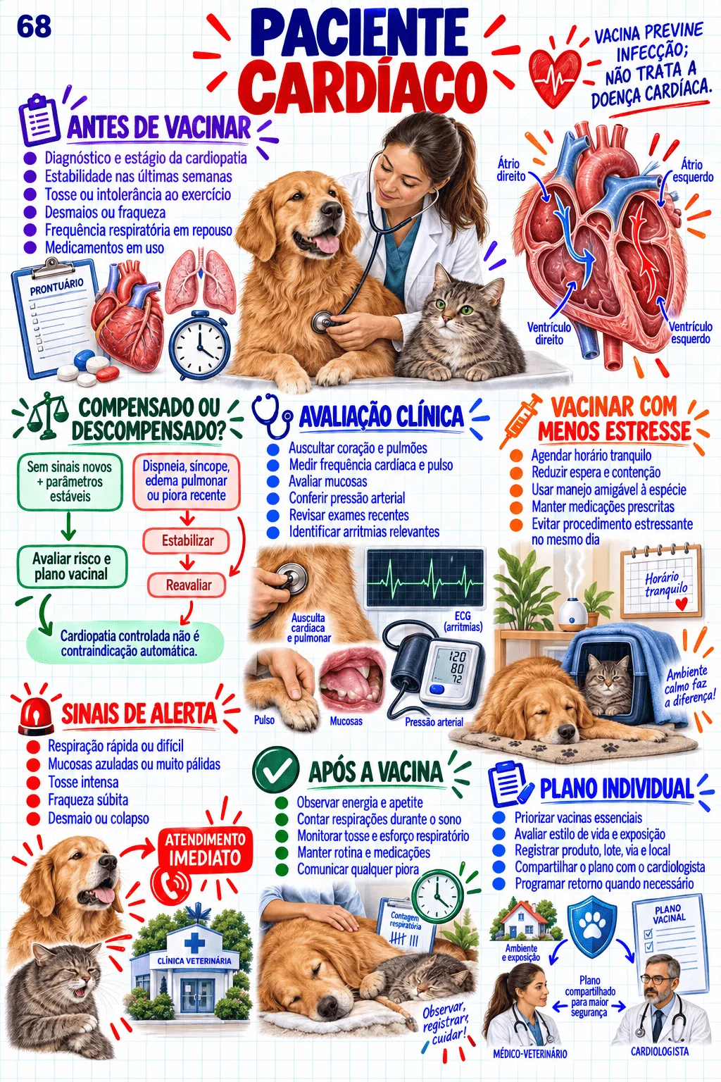 Mapa visual de Vacinação, Sedação e Anestesia