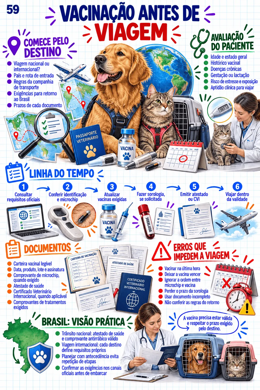 Mapa visual de Vacinação, Sedação e Anestesia