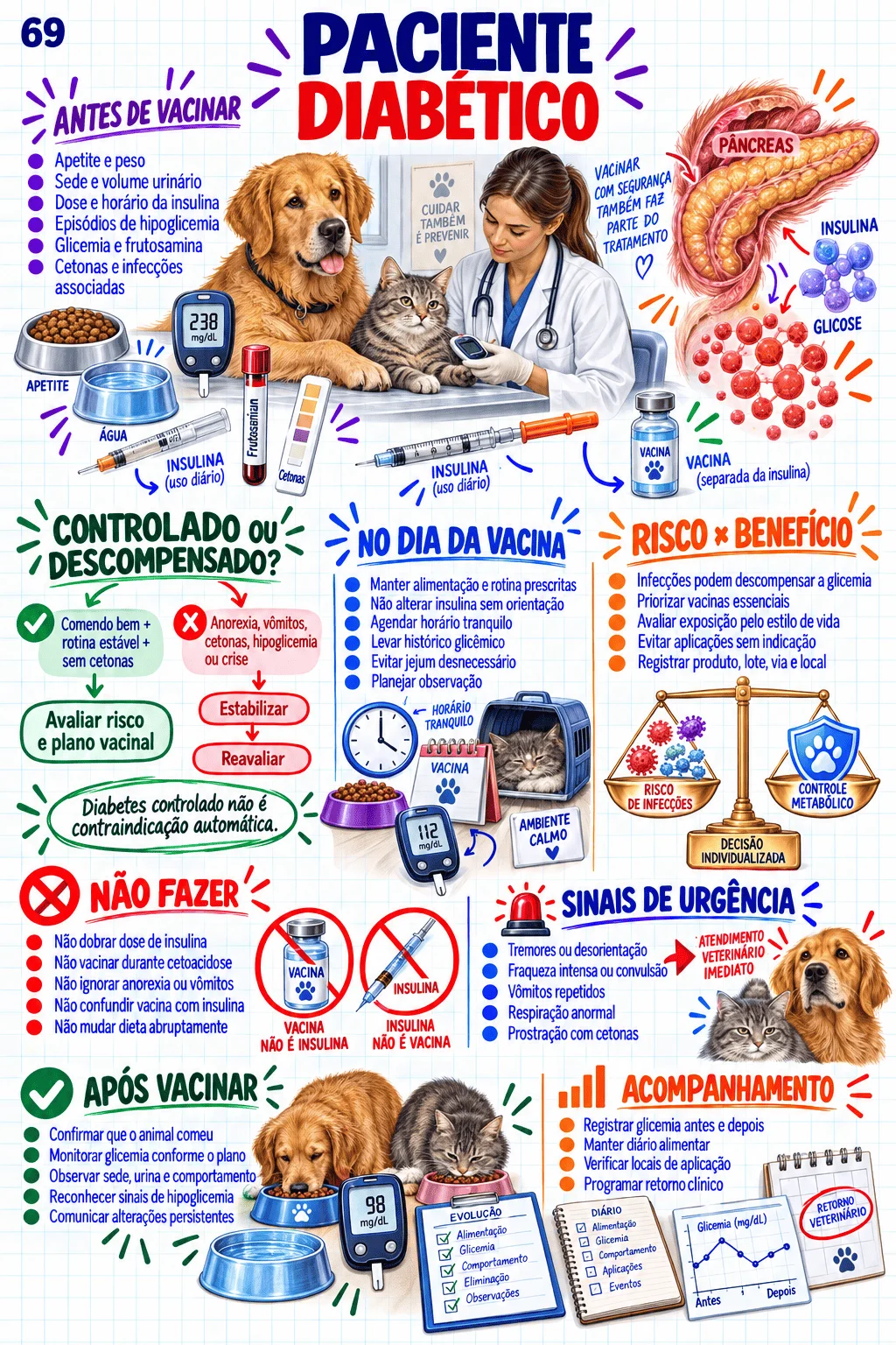 Mapa visual de Vacinação, Sedação e Anestesia
