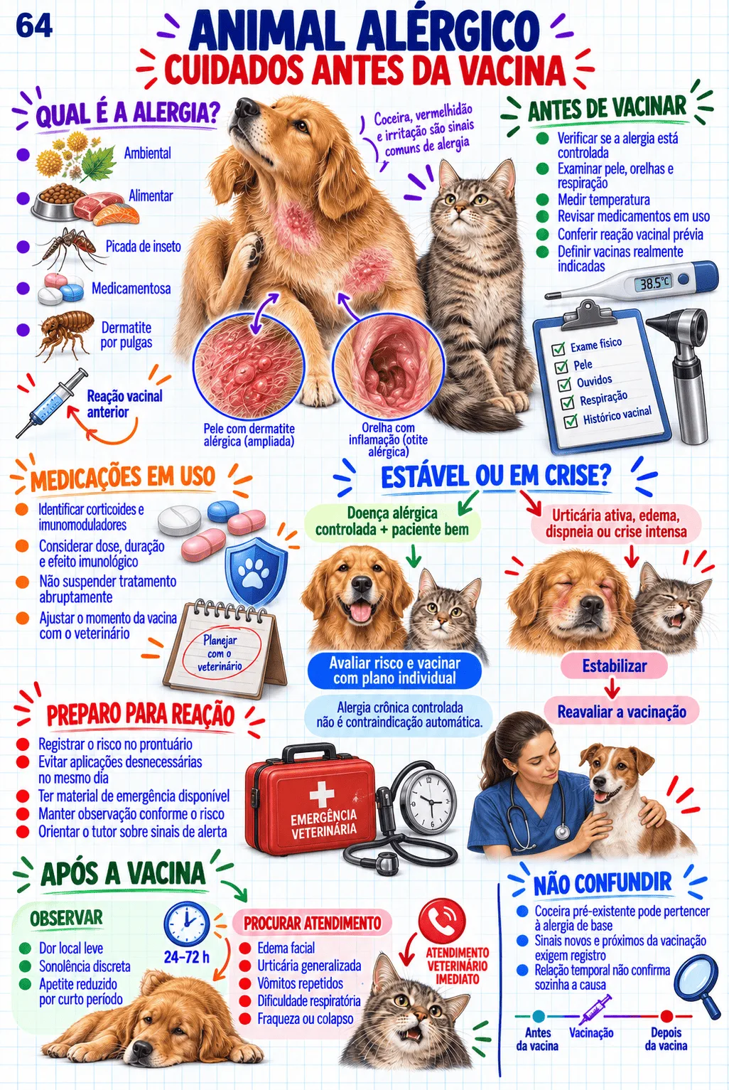 Mapa visual de Vacinação, Sedação e Anestesia